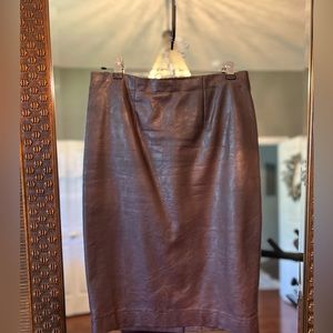 Ann Taylor Leather Pencil Skirt